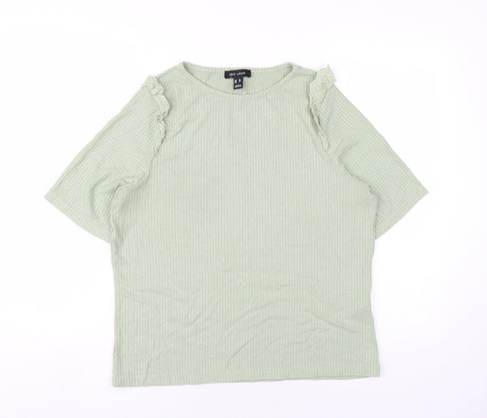 Womens UK Size 16 New Look Green Basic T-Shirt
