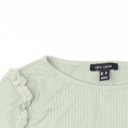 Womens UK Size 16 New Look Green Basic T-Shirt