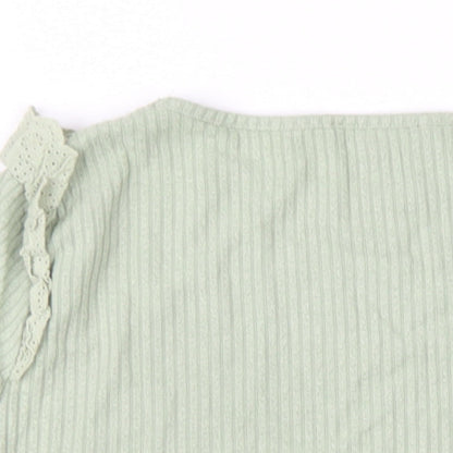 Womens UK Size 16 New Look Green Basic T-Shirt
