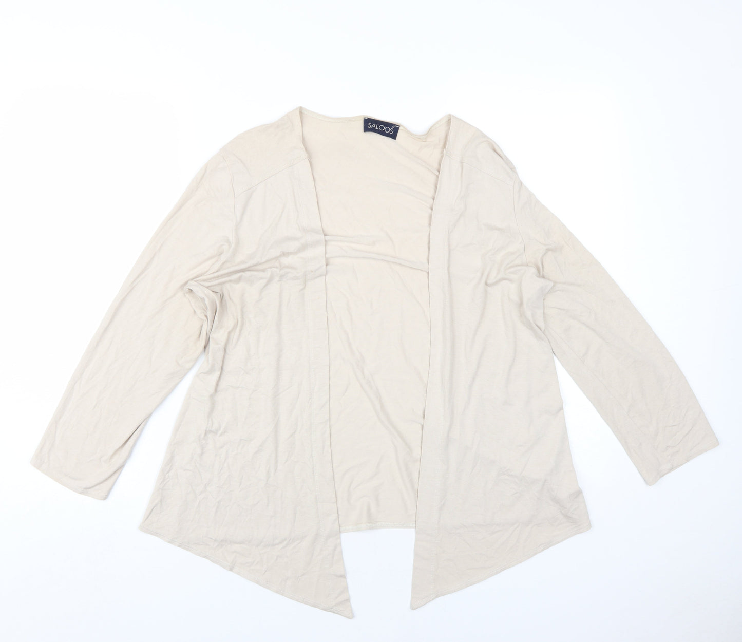 Womens UK Size 14 Saloos Beige Cardigan Jumper
