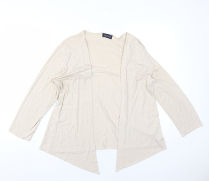 Womens UK Size 14 Saloos Beige Cardigan Jumper