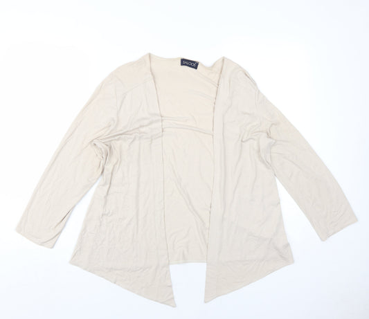 Womens UK Size 14 Saloos Beige Cardigan Jumper