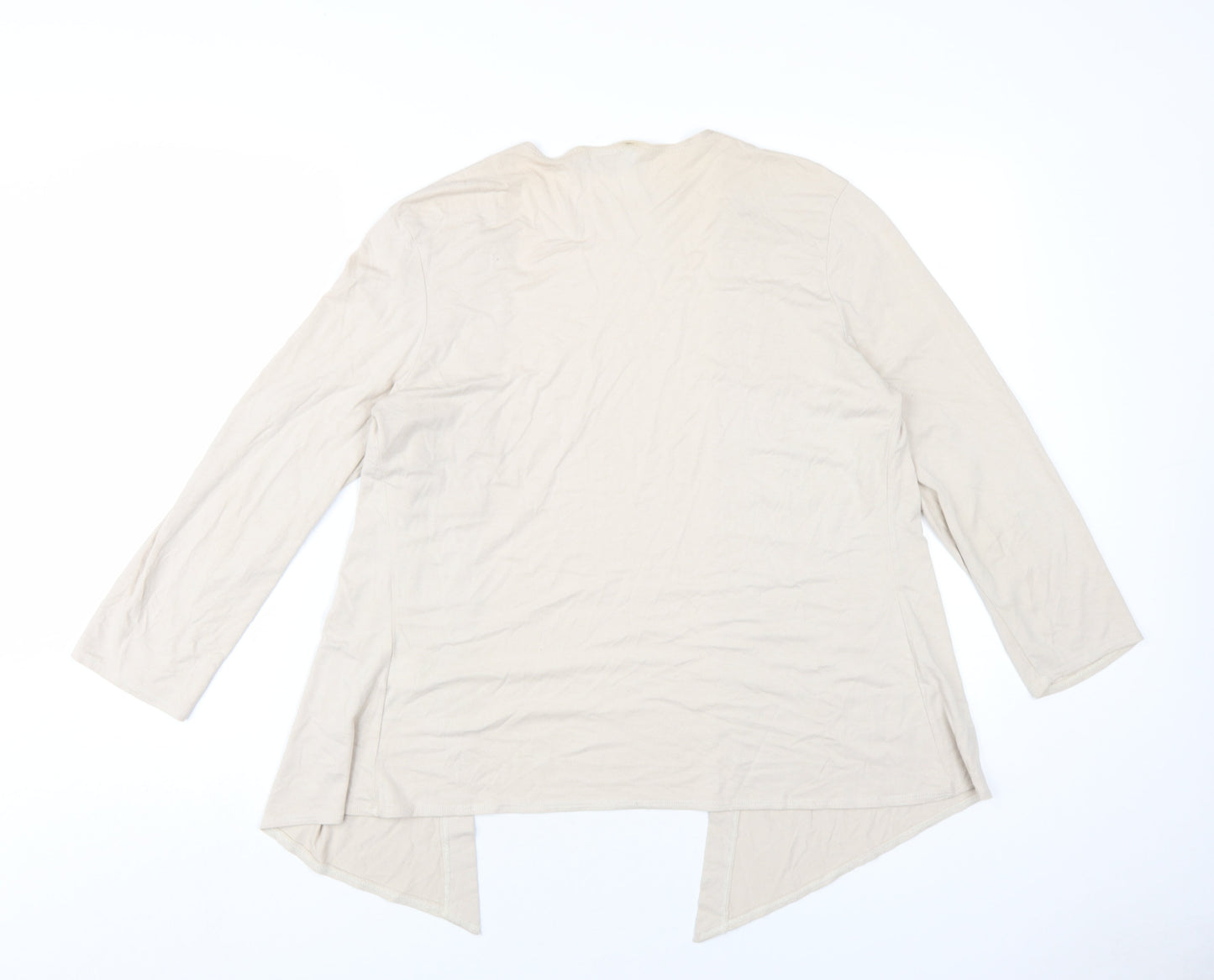 Womens UK Size 14 Saloos Beige Cardigan Jumper