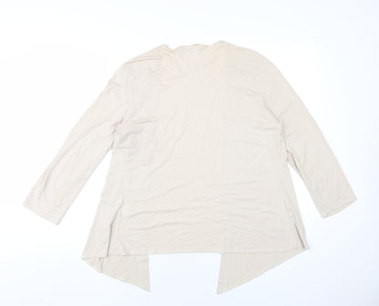 Womens UK Size 14 Saloos Beige Cardigan Jumper