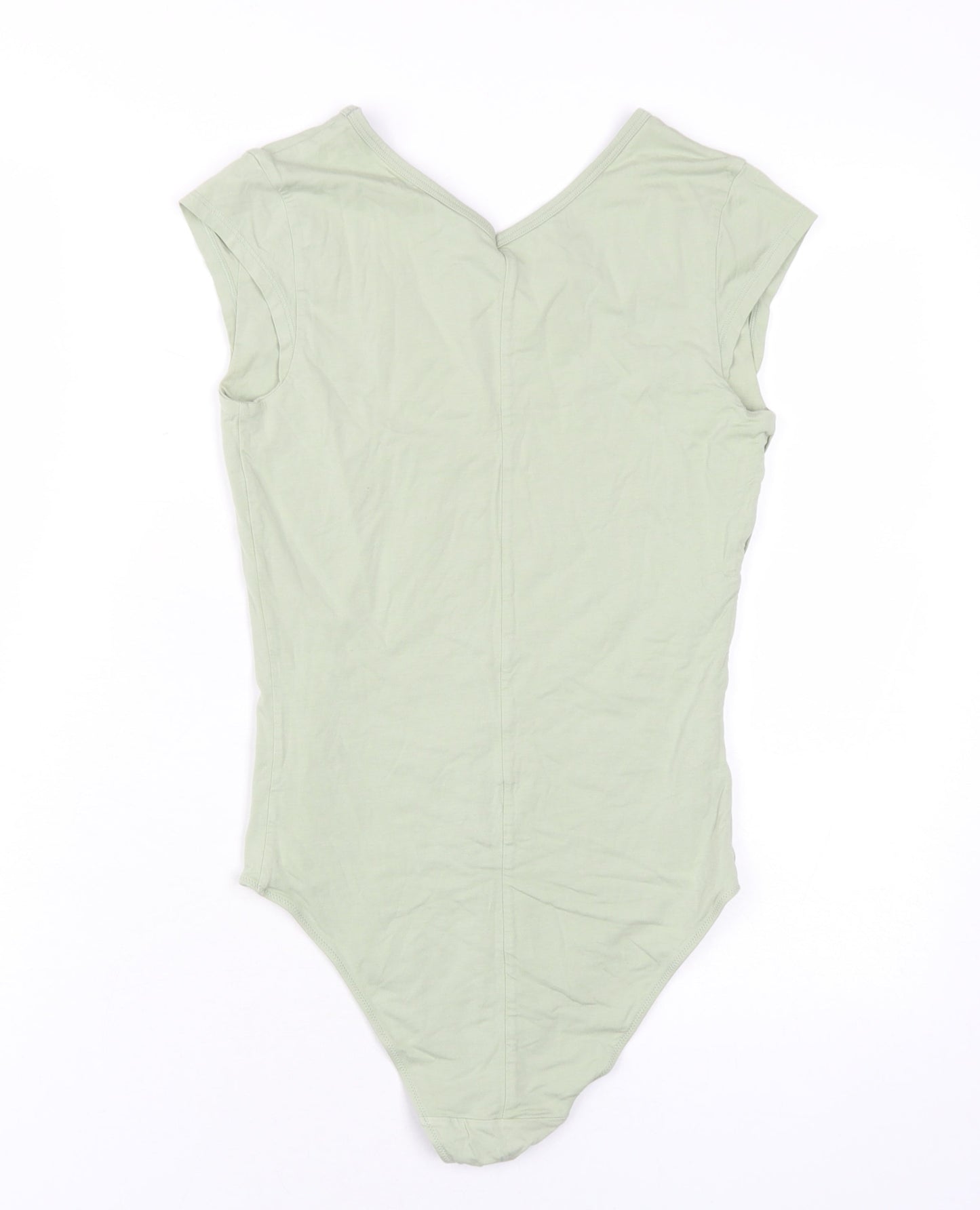 Everlane Womens Green Cotton Bodysuit One-Piece Size S Snap