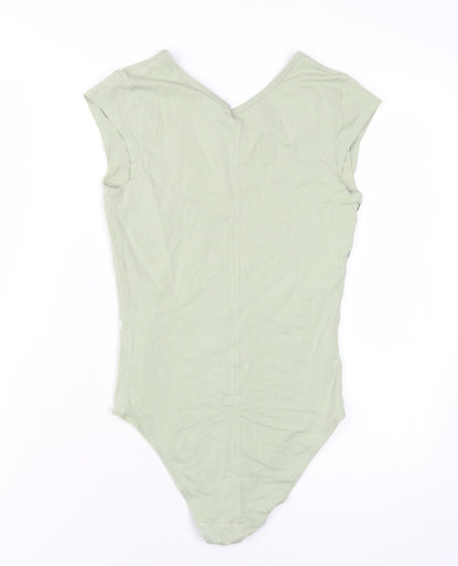 Everlane Womens Green Cotton Bodysuit One-Piece Size S Snap