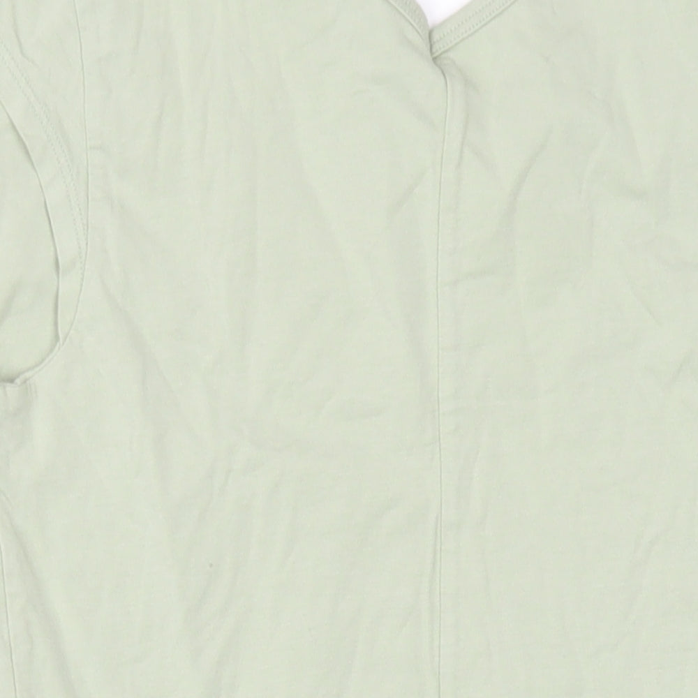 Everlane Womens Green Cotton Bodysuit One-Piece Size S Snap