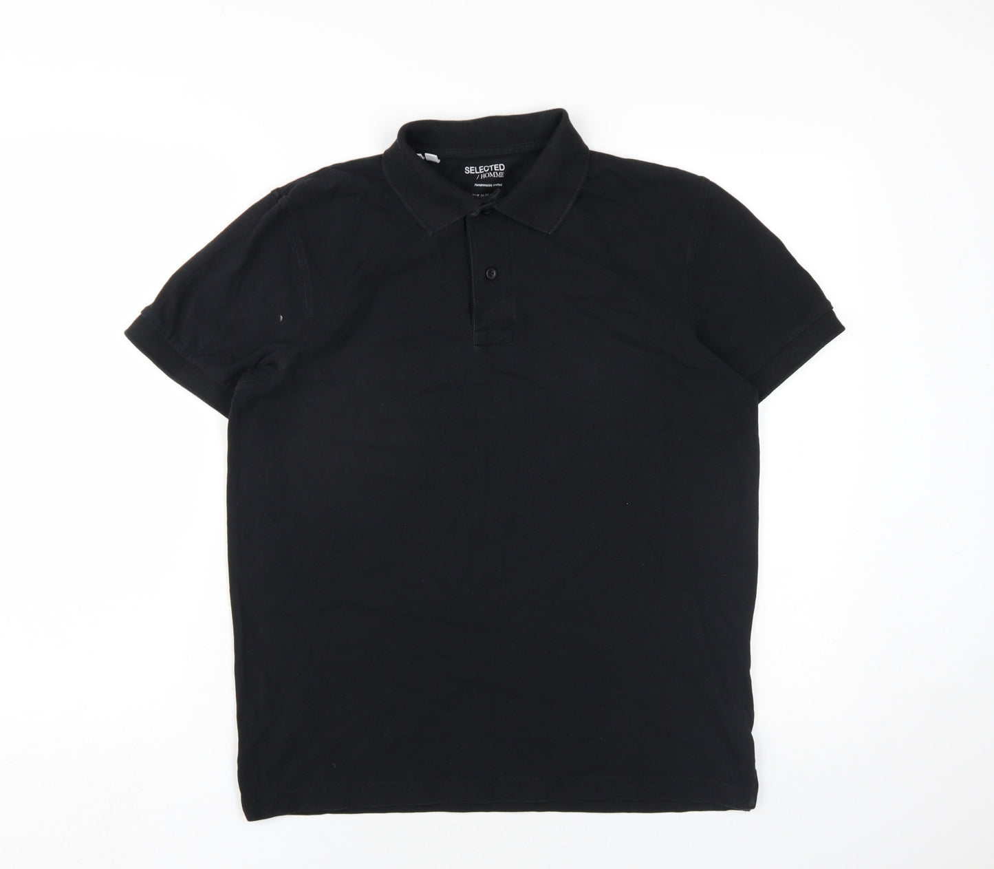 Mens UK Size S Selected Homme Cotton Polo Shirt