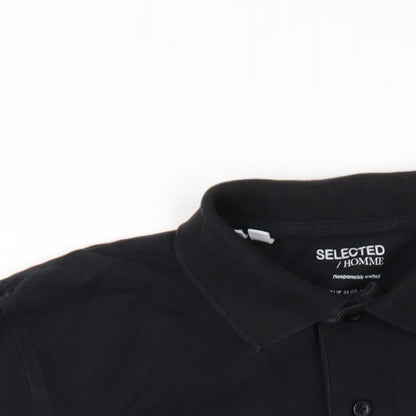 Mens UK Size S Selected Homme Cotton Polo Shirt