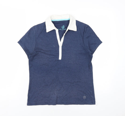 Womens UK Size 10 DASH Blue Basic Blouse