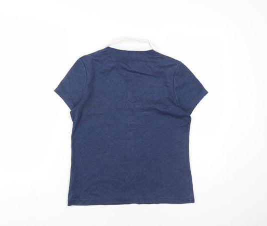 Womens UK Size 10 DASH Blue Basic Blouse