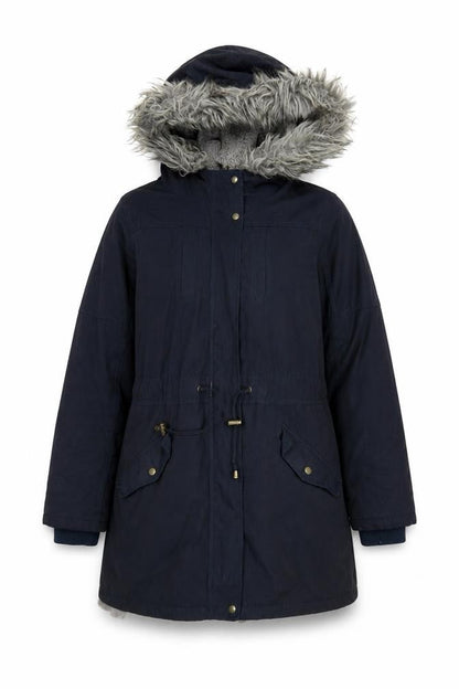 Womens UK Size M Oasis Black Parka Coat