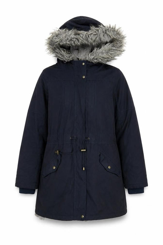 Womens UK Size M Oasis Black Parka Coat