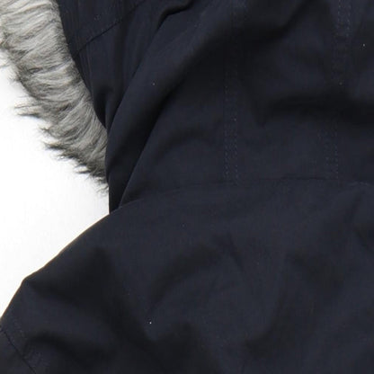 Womens UK Size M Oasis Black Parka Coat