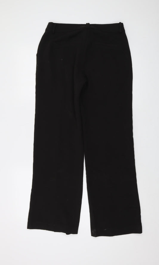 Womens UK Size 8 ICHI Regular Fit  Black Trousers