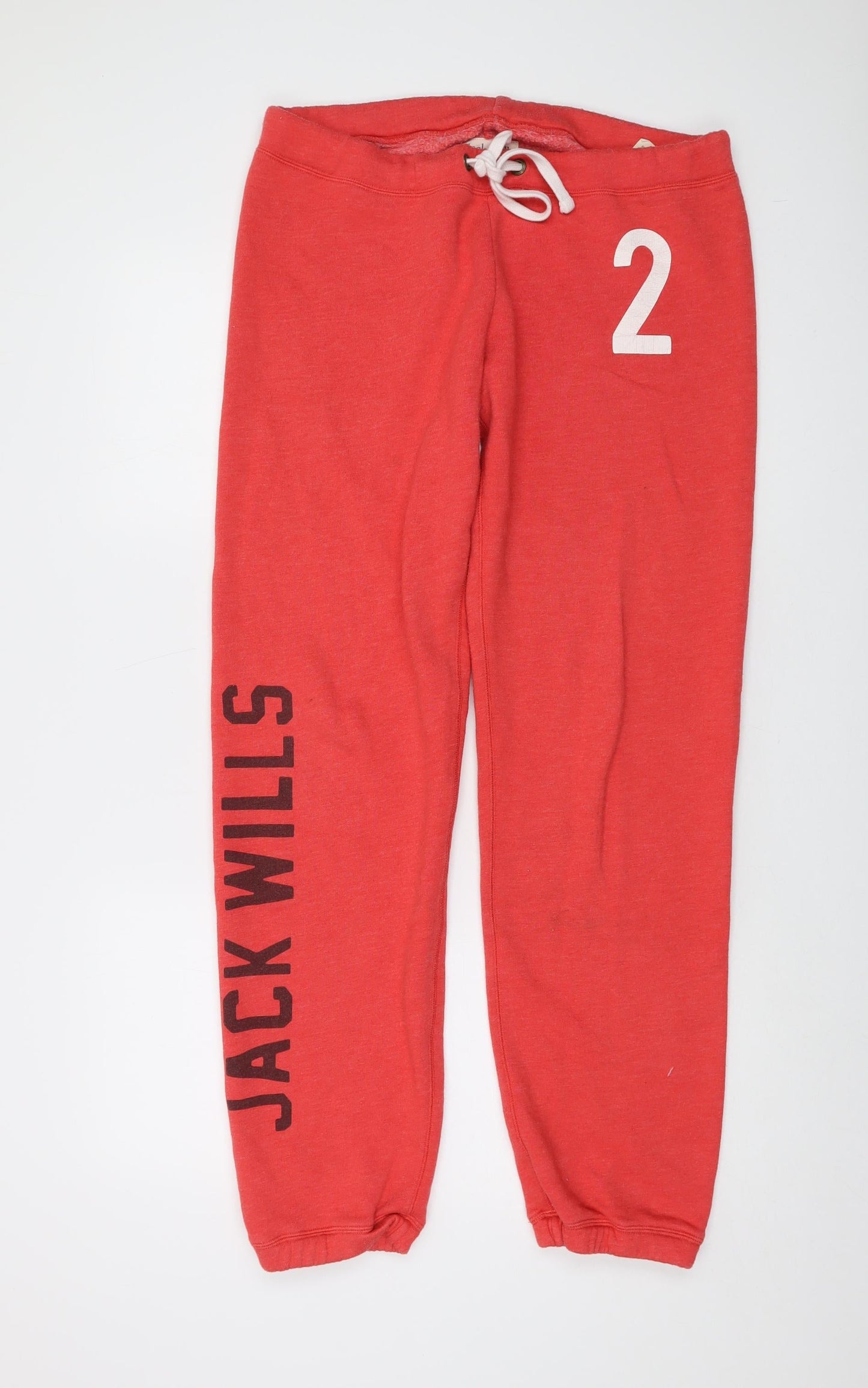 Womens UK Size 12 Jack Wills Regular Fit Sweatpants Red Trousers
