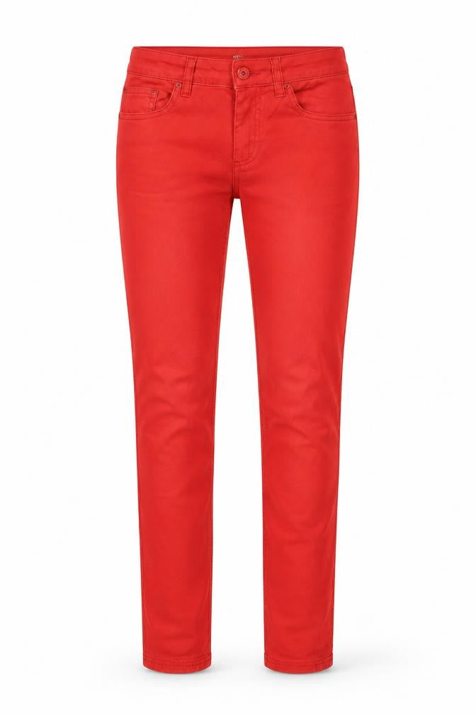 Womens UK Size 10 MOTIVI Regular Fit Skinny Red Jeans