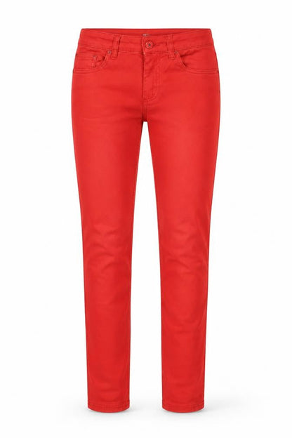 Womens UK Size 10 MOTIVI Regular Fit Skinny Red Jeans