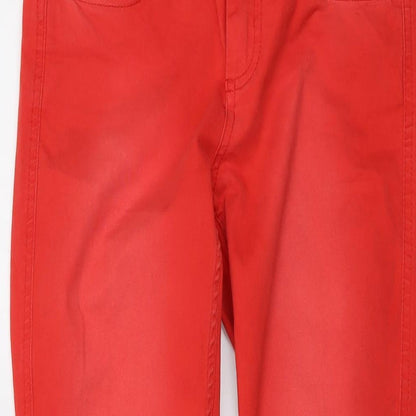 Womens UK Size 10 MOTIVI Regular Fit Skinny Red Jeans