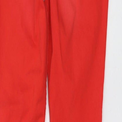 Womens UK Size 10 MOTIVI Regular Fit Skinny Red Jeans