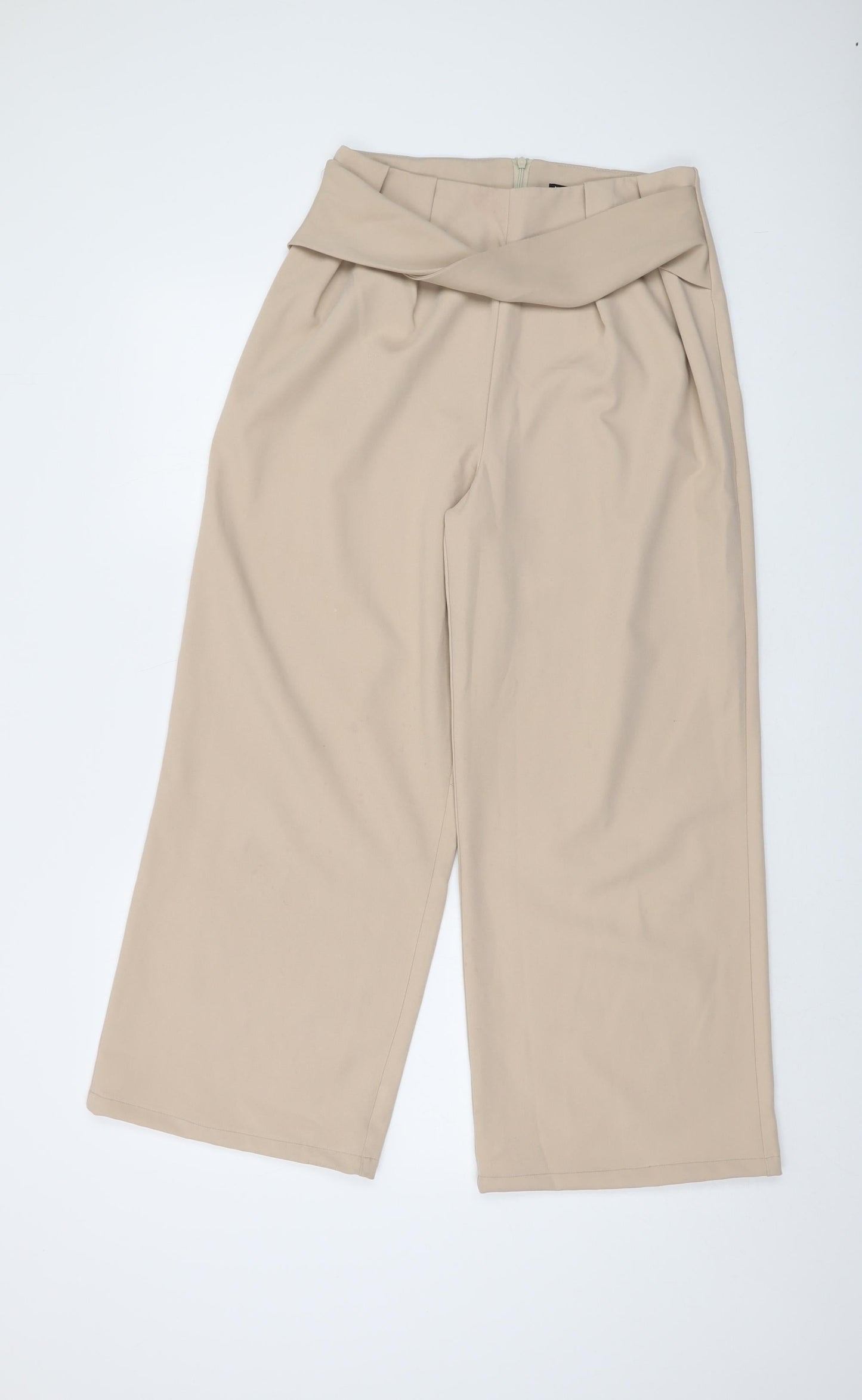 Womens UK Size 8 Nasty Gal Regular Fit  Beige Trousers