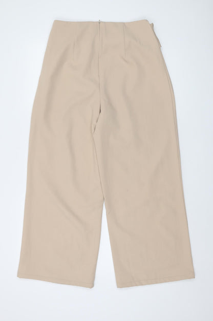 Womens UK Size 8 Nasty Gal Regular Fit  Beige Trousers