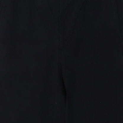 Polo Ralph Lauren Womens Black Cotton Trousers Size 10 L28 in Regular Button