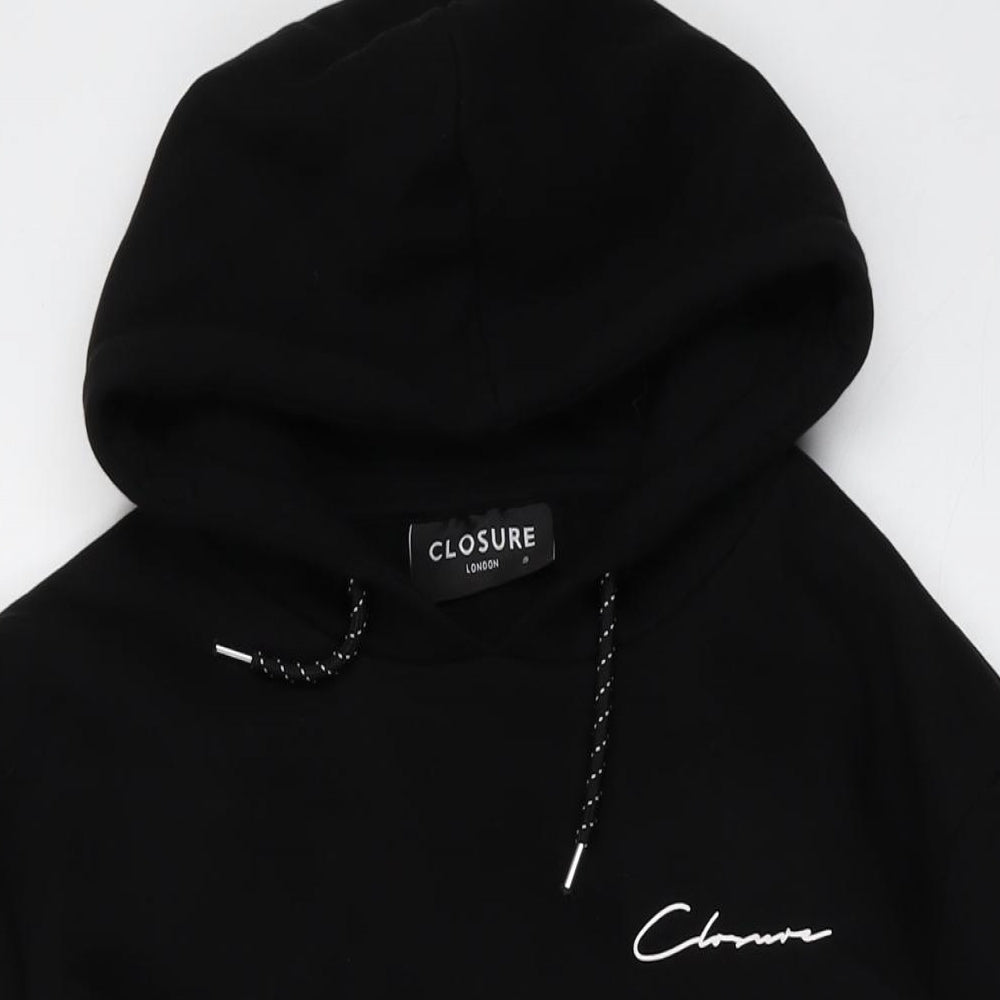 Mens UK Size S CLOSURE Black Pullover Hoodie