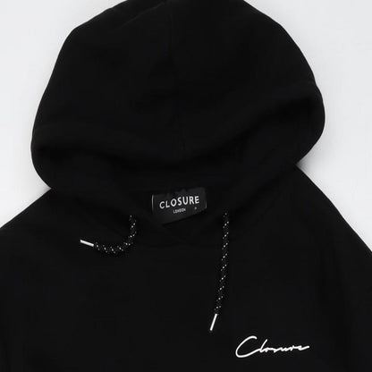 Mens UK Size S CLOSURE Black Pullover Hoodie