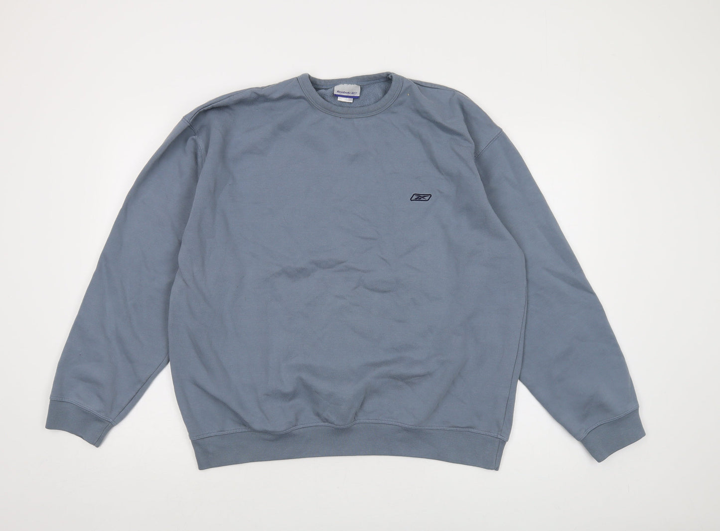 Mens UK Size XL Reebok Blue Pullover Sweatshirt