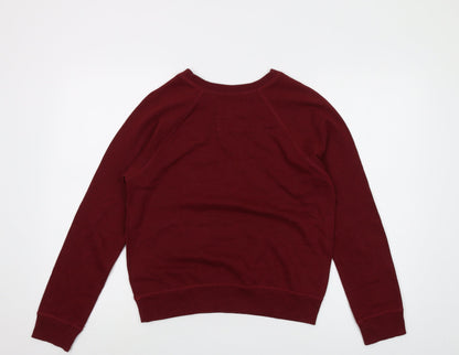 Hollister Womens Red Cotton Pullover Sweatshirt Size XS Pullover