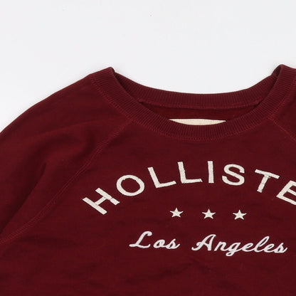 Hollister Womens Red Cotton Pullover Sweatshirt Size XS Pullover