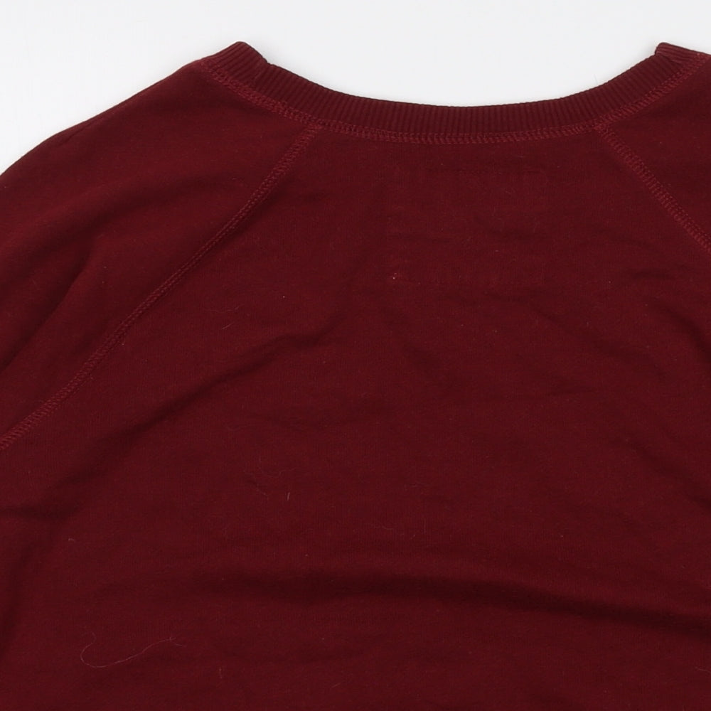 Hollister Womens Red Cotton Pullover Sweatshirt Size XS Pullover