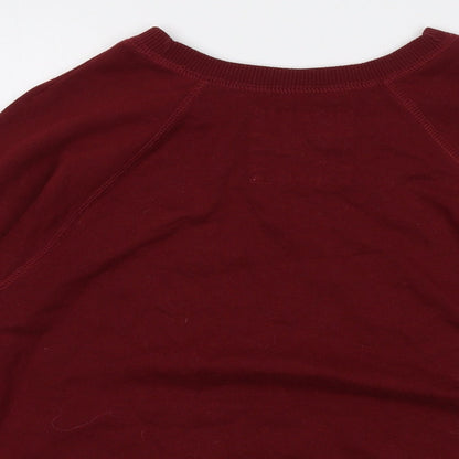 Hollister Womens Red Cotton Pullover Sweatshirt Size XS Pullover