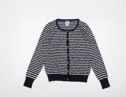 Womens UK Size 12 Yumi Blue Cardigan Jumper