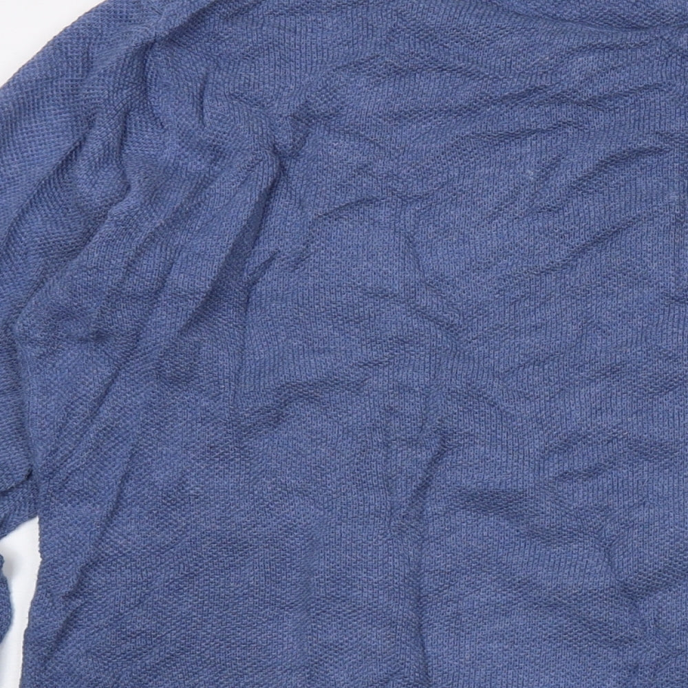 Gant Mens Blue Round Neck Cotton Pullover Jumper Size XL Long Sleeve