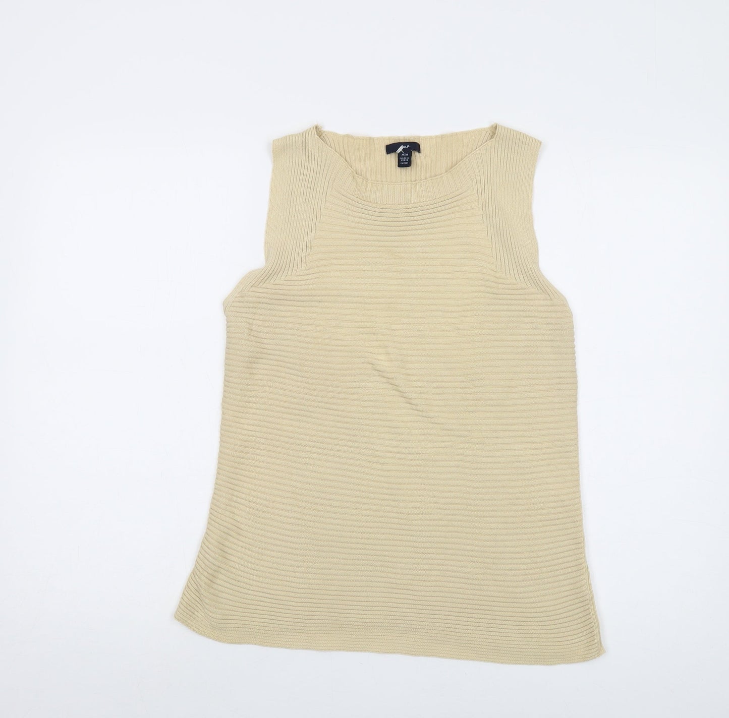 Womens UK Size M Gap Beige Basic Tank