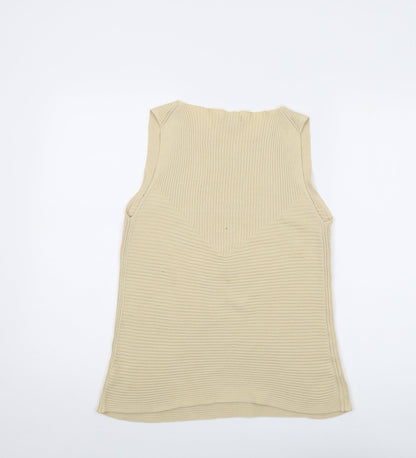 Womens UK Size M Gap Beige Basic Tank