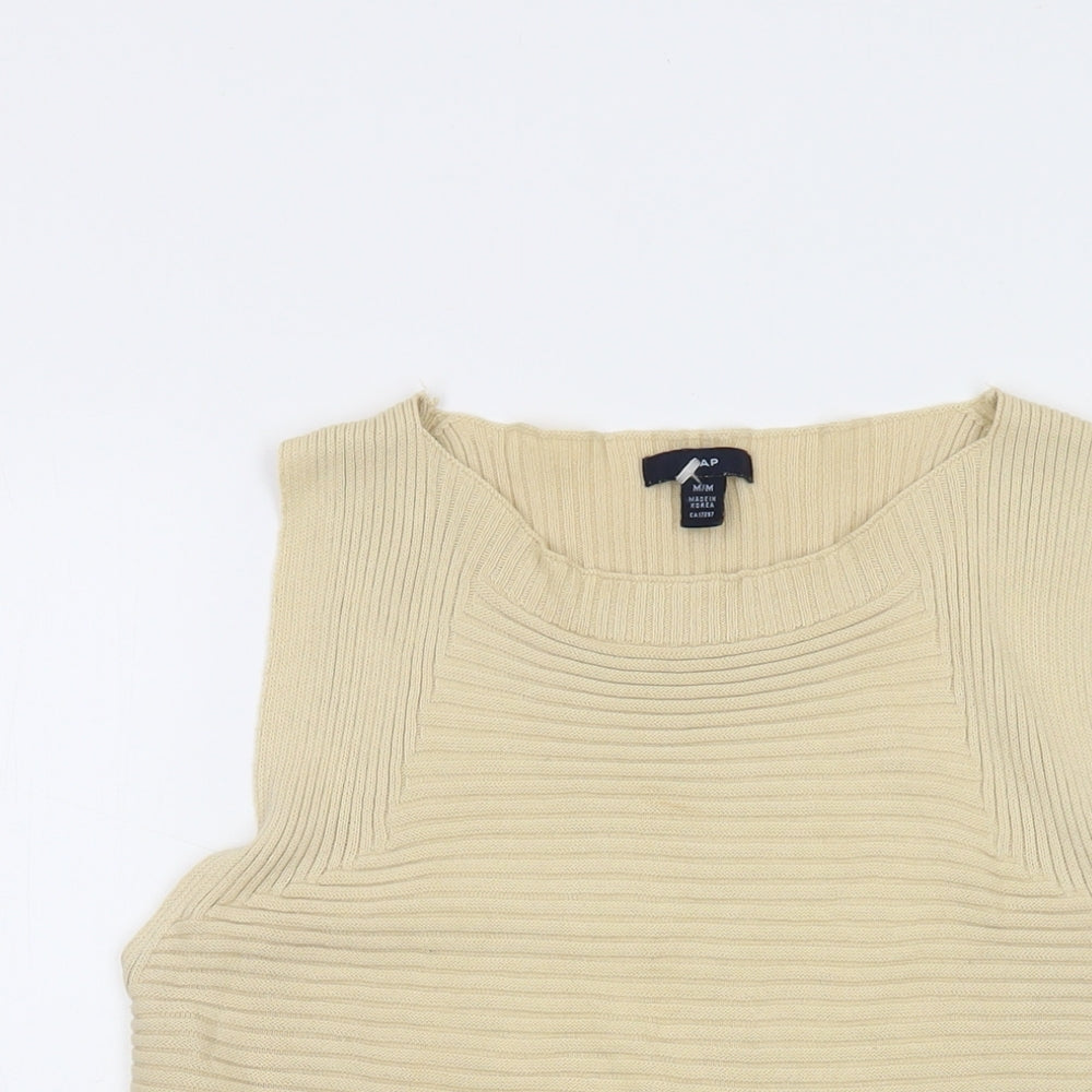 Womens UK Size M Gap Beige Basic Tank