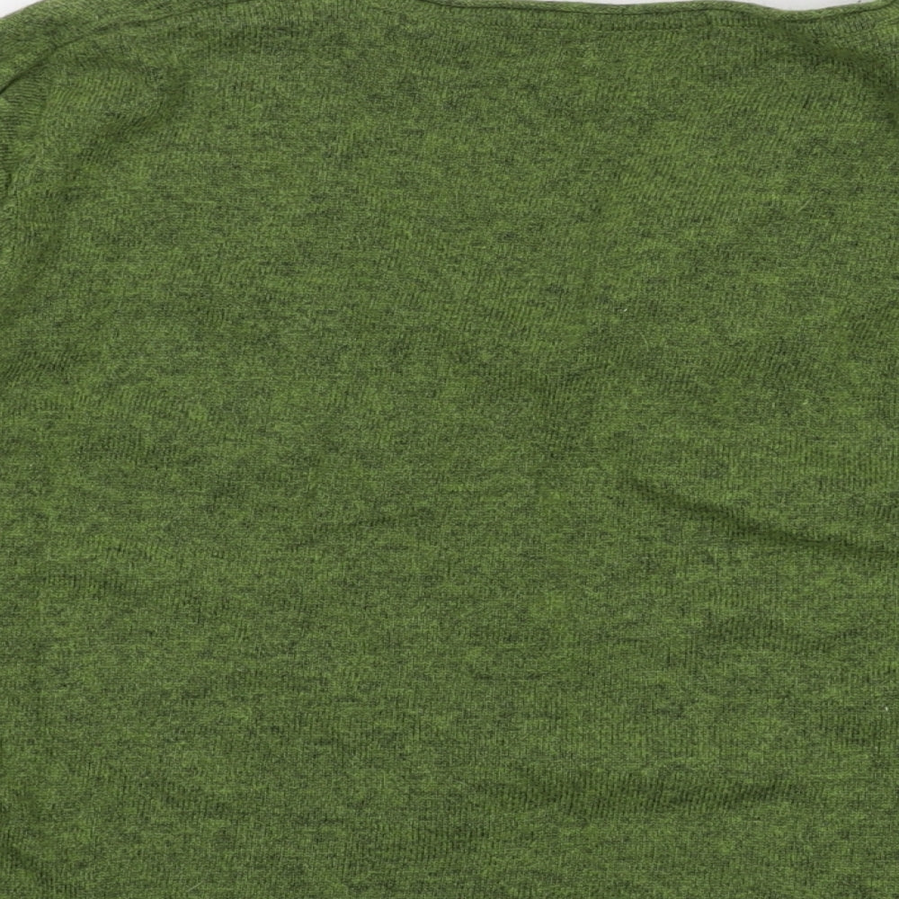 Kaliko Womens Green V-Neck Viscose Pullover Jumper Size 16