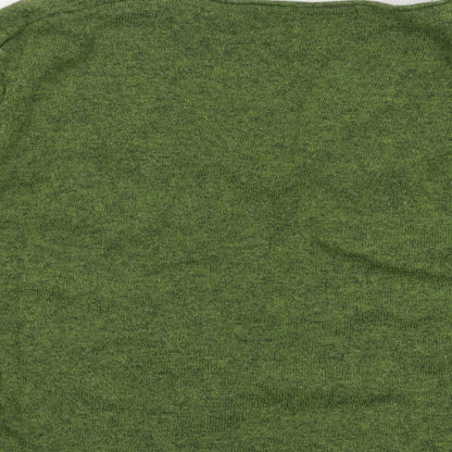 Kaliko Womens Green V-Neck Viscose Pullover Jumper Size 16
