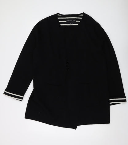 Centrigade Womens Black V-Neck Polyester Cardigan Jumper Size XL