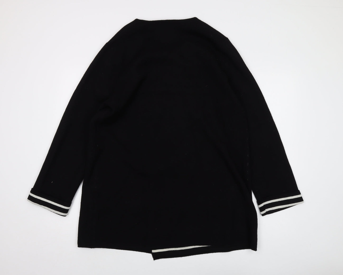 Centrigade Womens Black V-Neck Polyester Cardigan Jumper Size XL
