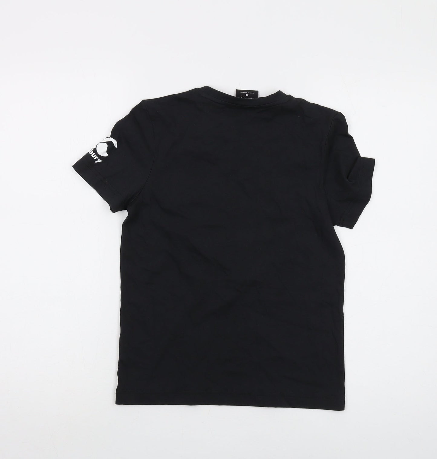 Womens UK Size 10 Canterbury Black Basic T-Shirt