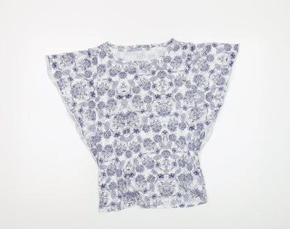 Womens UK Size XS Gap Blue Basic T-Shirt