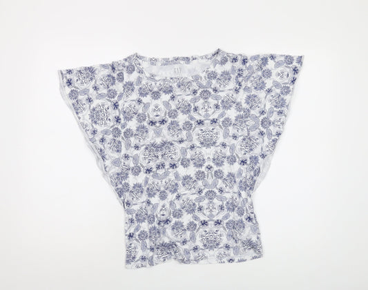 Womens UK Size XS Gap Blue Basic T-Shirt
