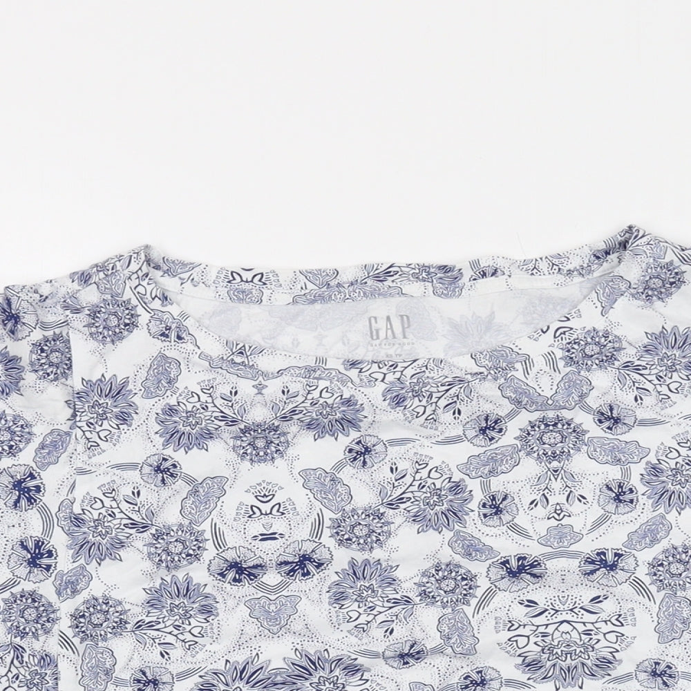 Womens UK Size XS Gap Blue Basic T-Shirt