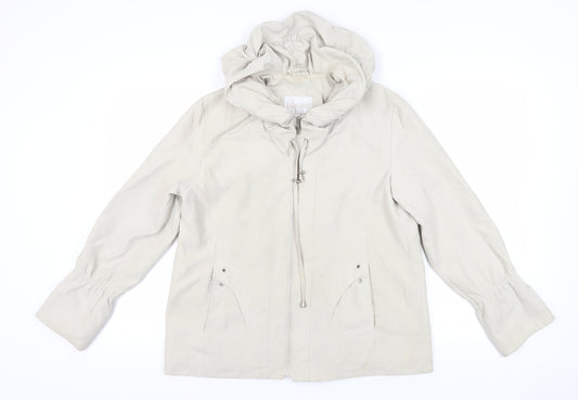 Lakeland Beige Hooded Jacket Size 12 Casual Style