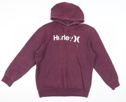 Mens UK Size M Hurley Purple Pullover Hoodie