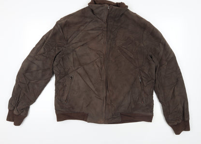 Aquascutum Brown XL Bomber Jacket with Full Zip